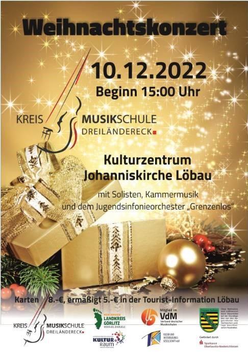 Titelbild Weihnachtskonzert der Kreismusikschule Dreiländereck